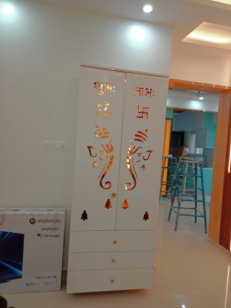 Custom pooja unit laser cut design
