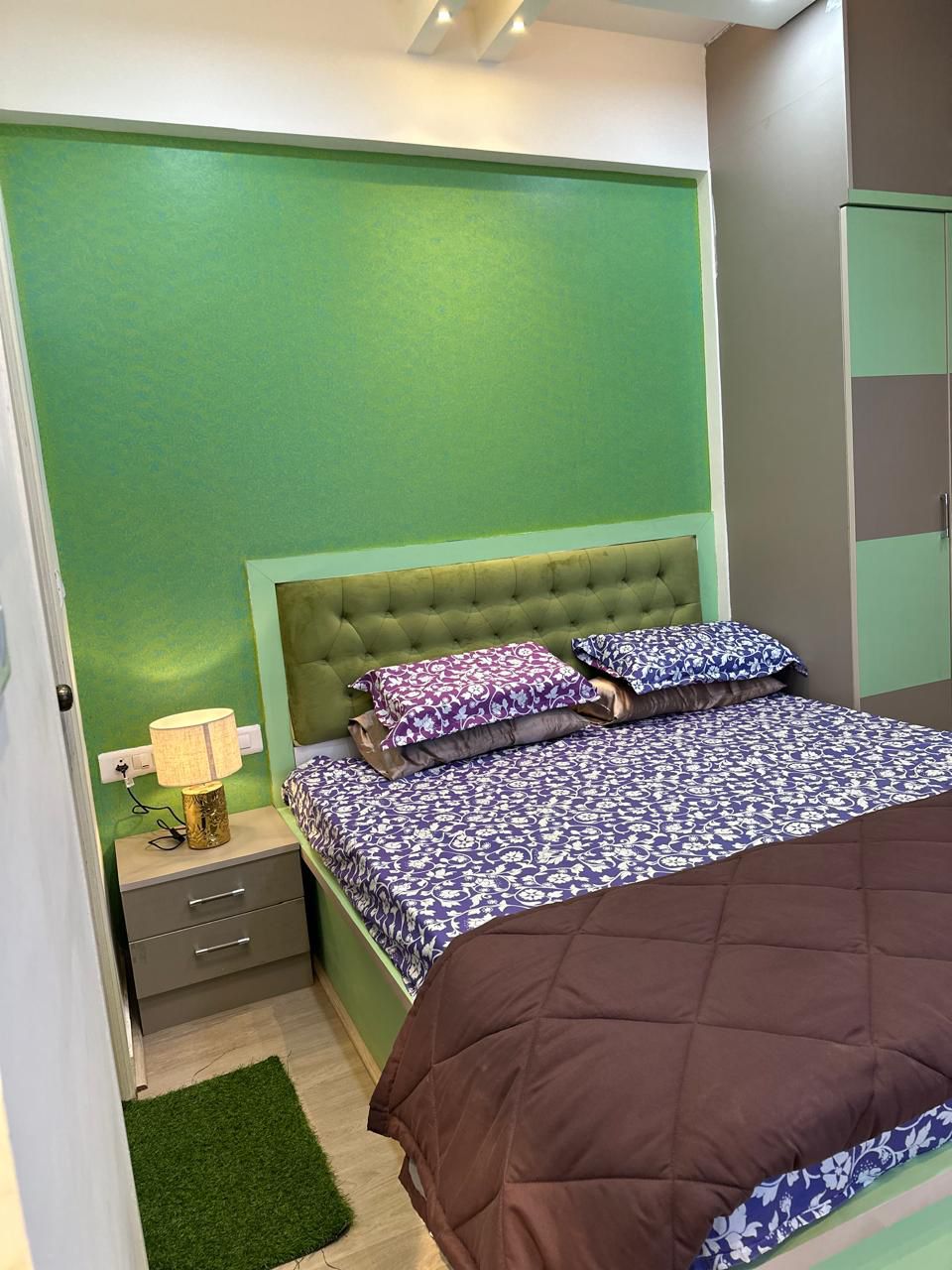 Cozy Green Bedroom — HSR Layout Bangalore
