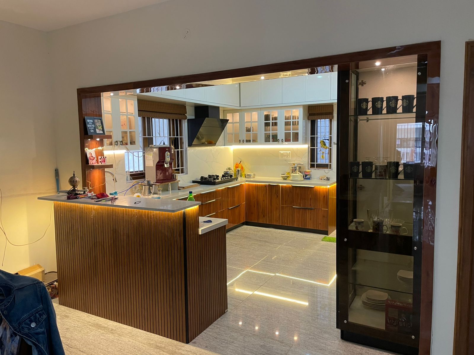 U-Shape Wood Kitchen — Whitefield Bangalore