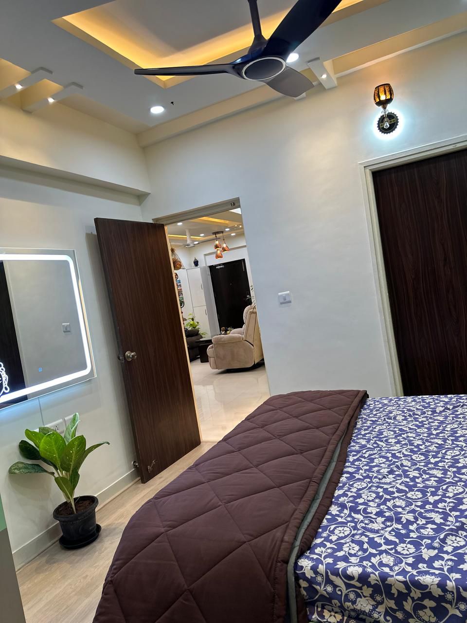 Master Bedroom + Mirror — Indiranagar Bangalore