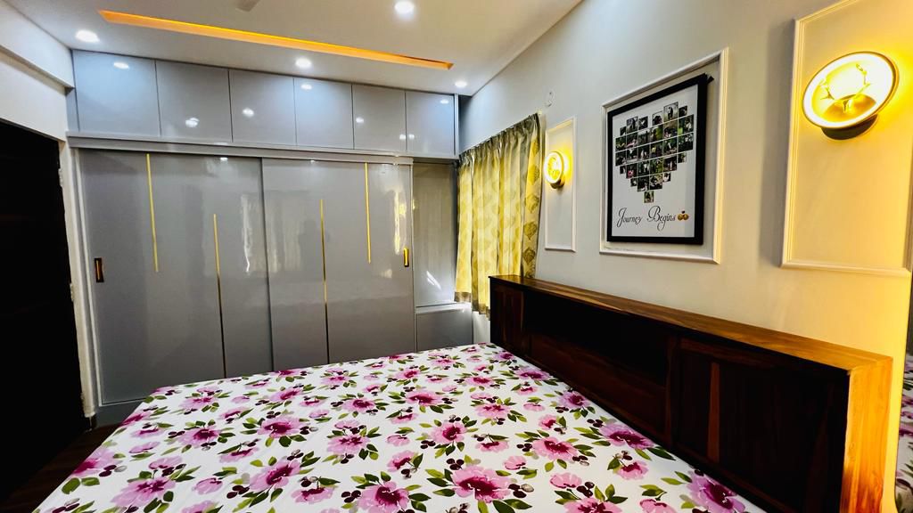 Gold-Trim Bedroom — HSR Layout Bangalore