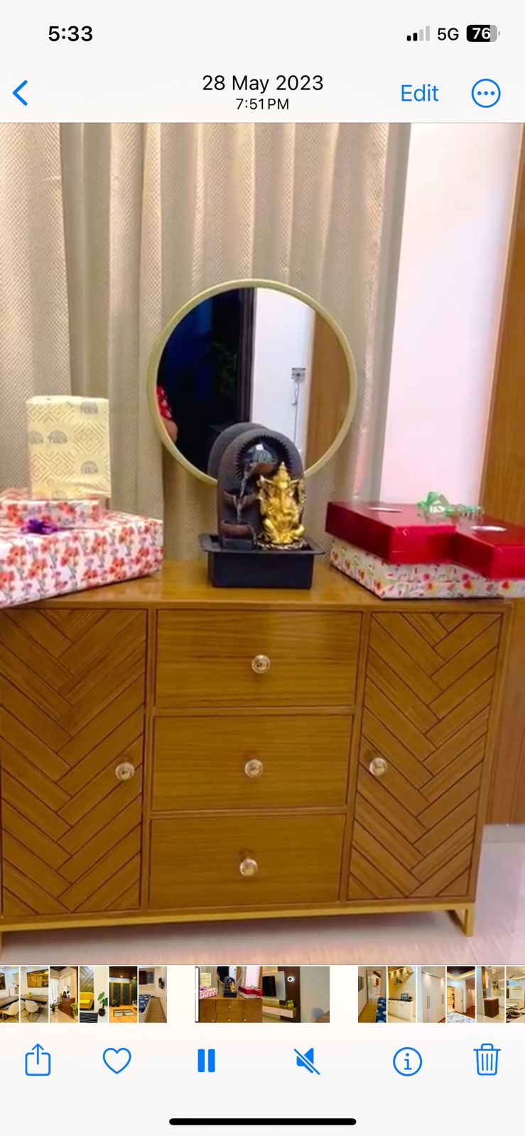 Wood Drawer Console — Marathahalli Bangalore