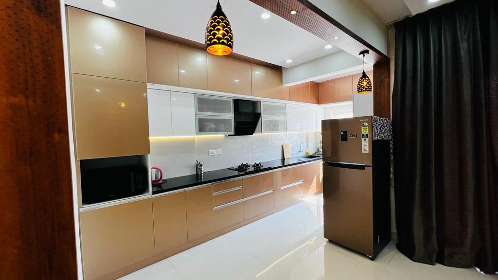 Champagne Modular Kitchen — Hebbal Bangalore